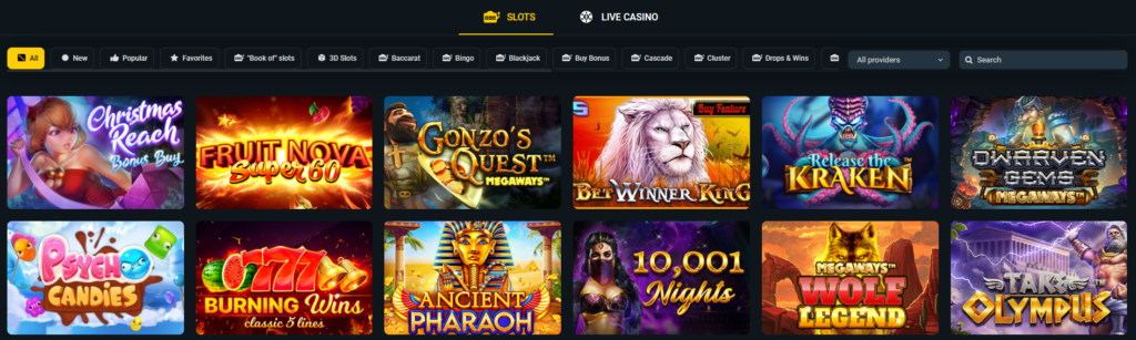 Casino Games Available At BetWinner